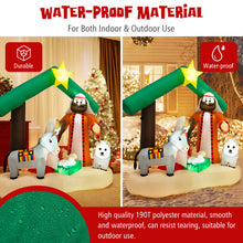 Load image into Gallery viewer, 6.7 Feet Christmas Inflatable Nativity Scene with LED Lights
