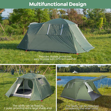 Load image into Gallery viewer, 4-6 Person Camping Tent with Front Porch-Green
