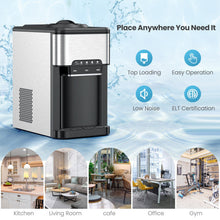 Load image into Gallery viewer, 3-in-1 Water Cooler Dispenser with Built-in Ice Maker and 3 Temperature Settings-Silver
