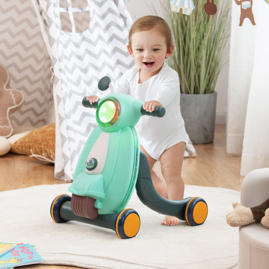 2 in 1 Baby Sit to Stand Learning Walker with Lights and Sounds-Green