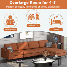 Load image into Gallery viewer, Modular L-shaped Sectional Sofa with Reversible Ottoman and 2 USB Ports-Orange
