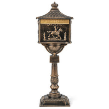Load image into Gallery viewer, Retro Cast Aluminum Mailbox Security Postal Letter Box with Baffle Door-Bronze
