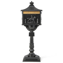 Load image into Gallery viewer, Retro Cast Aluminum Mailbox Security Postal Letter Box with Baffle Door-Black
