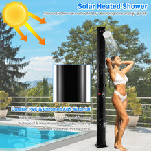 Load image into Gallery viewer, 7.2 Feet Solar-Heated Outdoor Shower with Free-Rotating Shower Head-Black
