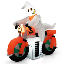 Load image into Gallery viewer, 5 Feet Halloween Inflatable Ghost Riding on Motor Bike with LED Lights
