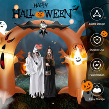 Load image into Gallery viewer, 8 Feet Tall Halloween Inflatable Dead Tree Archway Decor with Bat Ghosts and LED Lights
