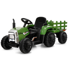 Load image into Gallery viewer, 12V Ride on Tractor with 3-Gear-Shift Ground Loader for Kids 3+ Years Old-Dark Green
