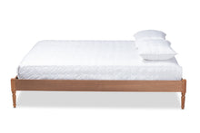 Load image into Gallery viewer, Baxton Studio Colette French Bohemian Ash Walnut Finished Wood King Size Platform Bed Frame
