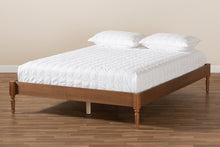 Load image into Gallery viewer, Baxton Studio Colette French Bohemian Ash Walnut Finished Wood King Size Platform Bed Frame
