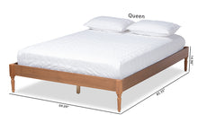 Load image into Gallery viewer, Baxton Studio Colette French Bohemian Ash Walnut Finished Wood King Size Platform Bed Frame
