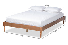 Load image into Gallery viewer, Baxton Studio Colette French Bohemian Ash Walnut Finished Wood King Size Platform Bed Frame
