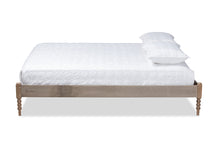 Load image into Gallery viewer, Baxton Studio Cielle French Bohemian Weathered Grey Oak Finished Wood Full Size Platform Bed Frame
