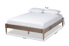 Load image into Gallery viewer, Baxton Studio Cielle French Bohemian Weathered Grey Oak Finished Wood Full Size Platform Bed Frame
