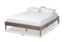 Load image into Gallery viewer, Baxton Studio Cielle French Bohemian Weathered Grey Oak Finished Wood Full Size Platform Bed Frame
