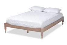 Load image into Gallery viewer, Baxton Studio Laure French Bohemian Antique Oak Finished Wood Full Size Platform Bed Frame
