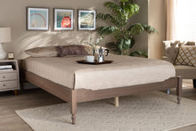 Load image into Gallery viewer, Baxton Studio Laure French Bohemian Antique Oak Finished Wood Full Size Platform Bed Frame
