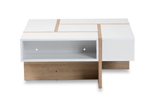 Load image into Gallery viewer, Baxton Studio Rasa Modern and Contemporary Two-Tone White and Oak Finished Wood Coffee Table
