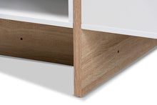 Load image into Gallery viewer, Baxton Studio Rasa Modern and Contemporary Two-Tone White and Oak Finished Wood Coffee Table
