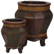 Load image into Gallery viewer, Decorative Wood Panel Planters (Set of 2)
