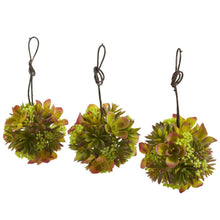 Load image into Gallery viewer, 5&quot; Mixed Succulent Hanging Ball (Set of 3)
