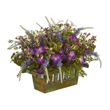 Load image into Gallery viewer, Morning Glory Artificial Arrangement in Decorative Planter
