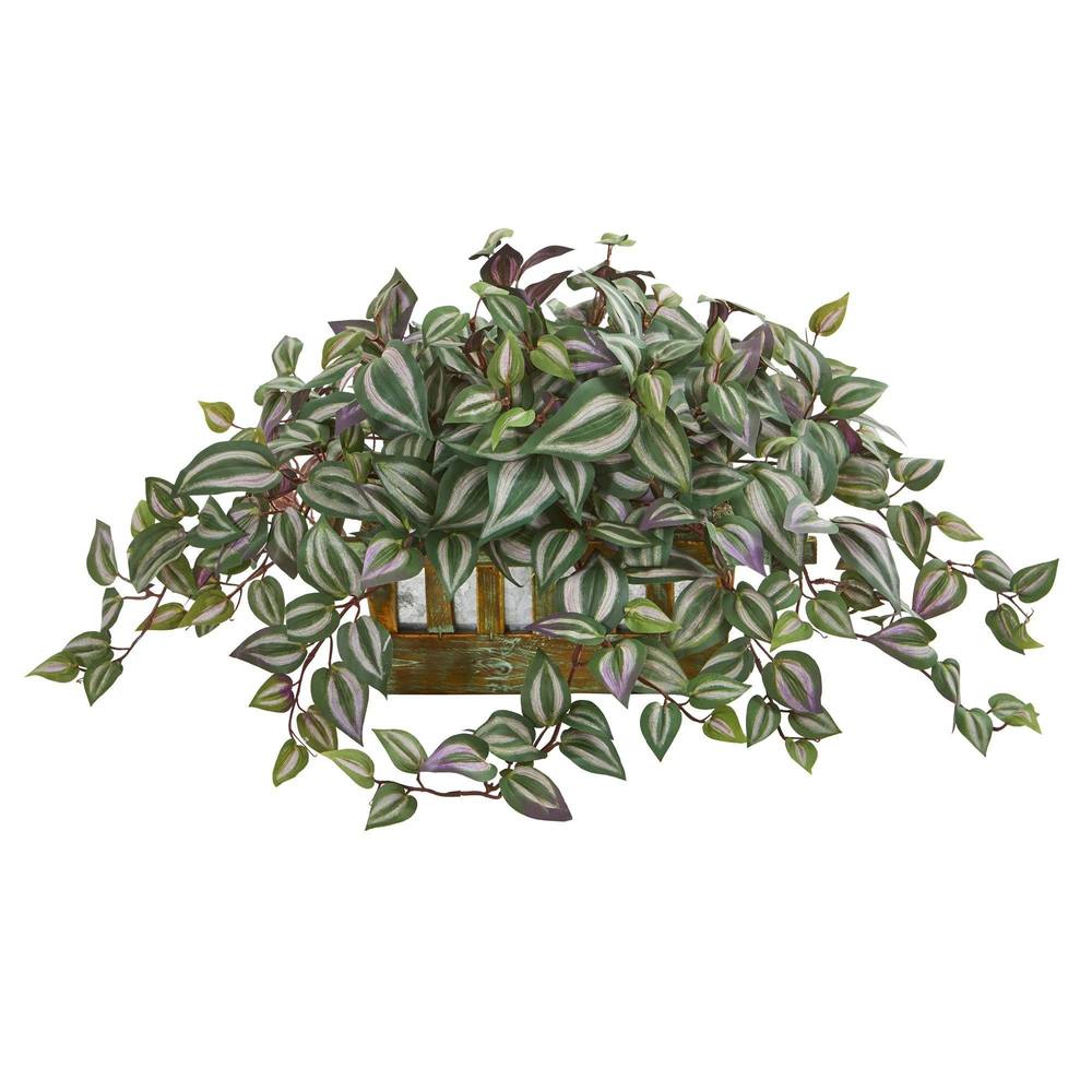 Wandering Jew Artificial Plant in Decorative Planter