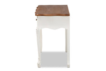 Load image into Gallery viewer, Baxton Studio Sophie Classic Traditional French Country White and Brown Finished Small 3-Drawer Wood Console Table
