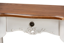 Load image into Gallery viewer, Baxton Studio Sophie Classic Traditional French Country White and Brown Finished Small 3-Drawer Wood Console Table

