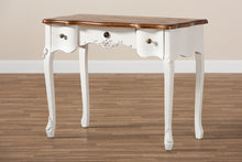 Load image into Gallery viewer, Baxton Studio Sophie Classic Traditional French Country White and Brown Finished Small 3-Drawer Wood Console Table
