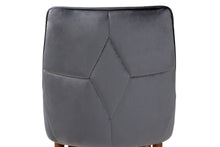 Load image into Gallery viewer, Baxton Studio Gilmore Modern and Contemporary Grey Velvet Fabric Upholstered and Walnut Brown Finished Wood 2-Piece Dining Chair Set Set

