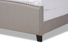 Load image into Gallery viewer, Baxton Studio Morgan Modern Transitional Grey Fabric Upholstered Queen Size Panel Bed
