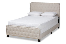 Load image into Gallery viewer, Baxton Studio Annalisa Modern Transitional Beige Fabric Upholstered Button Tufted Queen Size Panel Bed
