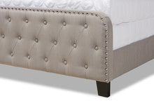 Load image into Gallery viewer, Baxton Studio Annalisa Modern Transitional Grey Fabric Upholstered Button Tufted King Size Panel Bed
