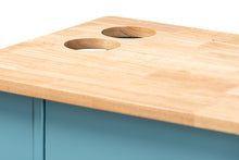 Load image into Gallery viewer, Baxton Studio Liona Modern and Contemporary Sky Blue Finished Wood Kitchen Storage Cart
