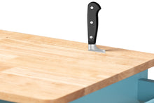 Load image into Gallery viewer, Baxton Studio Liona Modern and Contemporary Sky Blue Finished Wood Kitchen Storage Cart
