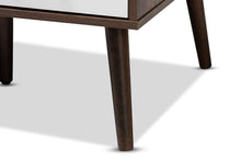 Load image into Gallery viewer, Baxton Studio Merlin Mid-Century Modern Two-Tone Walnut and White Finished 2-Drawer Wood Coffee Table
