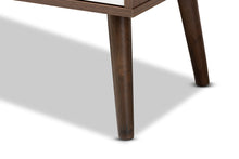 Load image into Gallery viewer, Baxton Studio Leena Mid-Century Modern Two-Tone White and Walnut Brown Finished Wood 3-Drawer Sideboard Buffet
