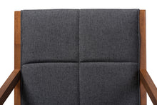 Load image into Gallery viewer, Baxton Studio Theresa Dark Grey and Walnut Effect 2-Piece Chair Set
