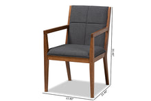 Load image into Gallery viewer, Baxton Studio Theresa Dark Grey and Walnut Effect 2-Piece Chair Set
