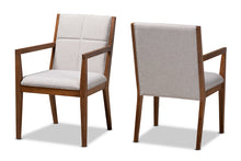 Load image into Gallery viewer, Baxton Studio Theresa Greige and Walnut Effect 2-Piece Chair Set
