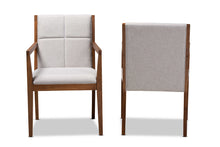 Load image into Gallery viewer, Baxton Studio Theresa Greige and Walnut Effect 2-Piece Chair Set
