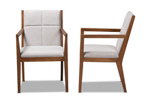 Load image into Gallery viewer, Baxton Studio Theresa Greige and Walnut Effect 2-Piece Chair Set
