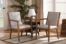 Load image into Gallery viewer, Baxton Studio Theresa Greige and Walnut Effect 2-Piece Chair Set

