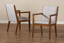 Load image into Gallery viewer, Baxton Studio Theresa Greige and Walnut Effect 2-Piece Chair Set
