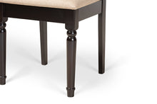 Load image into Gallery viewer, Baxton Studio Callie Modern and Contemporary Sand Fabric Upholstered and Dark Brown Finished Wood 7-Piece Dining Set
