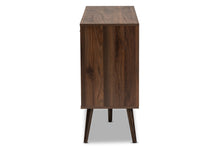 Load image into Gallery viewer, Baxton Studio Leena Mid-Century Modern Two-Tone White and Walnut Brown Finished Wood 2-Drawer Sideboard Buffet
