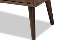 Load image into Gallery viewer, Baxton Studio Leena Mid-Century Modern Two-Tone White and Walnut Brown Finished Wood 2-Drawer Sideboard Buffet
