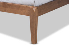 Load image into Gallery viewer, Baxton Studio Edmond Modern and Contemporary Grey Fabric Upholstered and Ash Walnut Brown Finished Wood King Size Platform Bed
