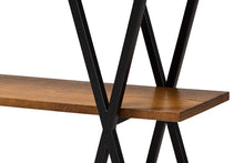 Load image into Gallery viewer, Baxton Studio Norton Rustic and Industrial Walnut Brown Finished Wood and Black Finished Metal Console Table
