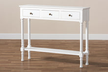Load image into Gallery viewer, Baxton Studio Calvin Classic and Traditional French Farmhouse White Finished Wood 3-Drawer Entryway Console Table
